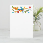 partijuitnodiging met kleurrijk gekko-ontwerp kaart (Staand voorkant)