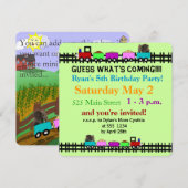 partijuitnodiging met weinig poster op de achterka kaart (Voorkant / Achterkant)