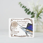 partijuitnodiging met zeeduivel kaart (Staand voorkant)