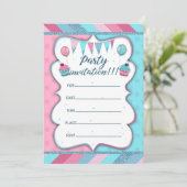 Partijuitnodiging om met de hand te schrijven kaart (Staand voorkant)