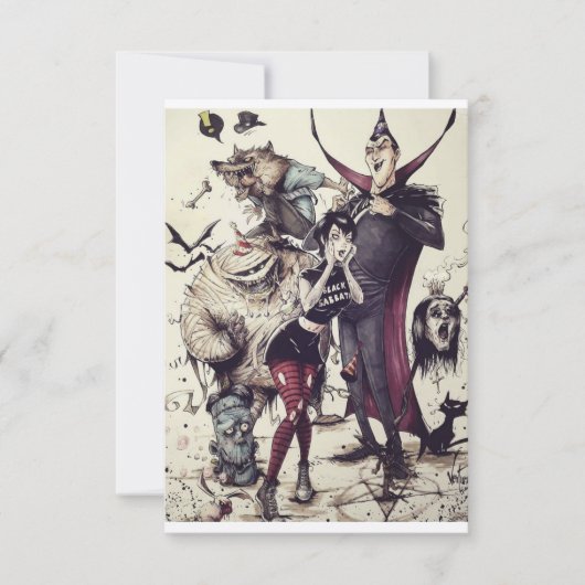 partijuitnodiging RSVP kaartje (Voorkant)