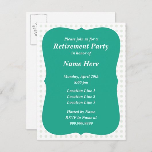 partijuitnodiging uitnodiging briefkaart (Voorkant / Achterkant)