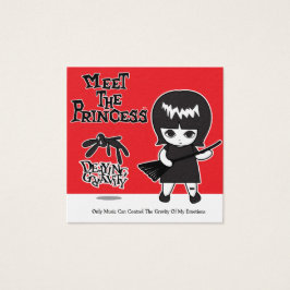 partijuitnodiging vierkante visitekaartjes