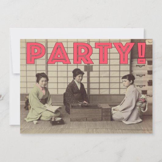 partijuitnodigingen - Fun Japans design Birthday Kaart (Voorkant)
