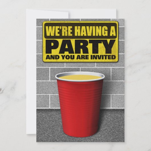 partijuitnodigingen kaart (Voorkant)