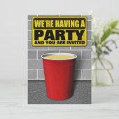 partijuitnodigingen kaart (Staand voorkant)