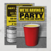 partijuitnodigingen kaart (Voorkant / Achterkant)