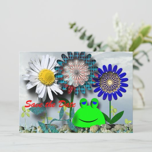 partijuitnodigingen save the date (Staand voorkant)