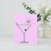 Partini Martini Glass Briefkaart (Staand voorkant)