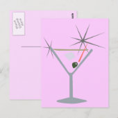 Partini Martini Glass Briefkaart (Voorkant / Achterkant)