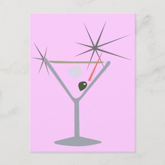 Partini Martini Glass Briefkaart (Voorkant)