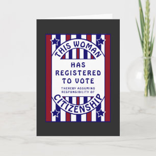 Partiotic Historic Suffrage Poster Greeting Card Kaart