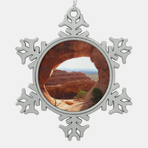 Partitieboog I in Arches National Park Tin Sneeuwvlok Ornament