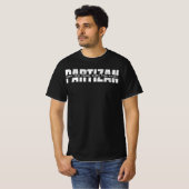 PARTIZAN Witte Tekst T-shirt (Voorkant volledig)