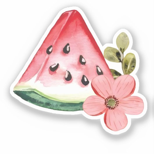 Partje Watermeloen Sticker (Voorkant)