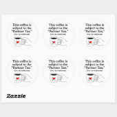 Partner Belasting Grappige Koppels Koffiemok Ronde Sticker (Vel)