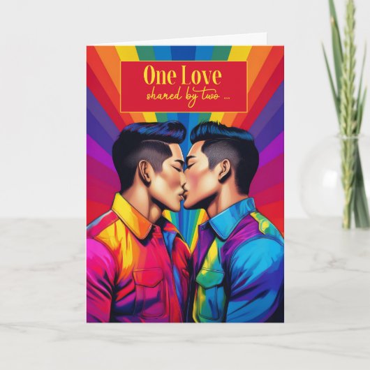 Partner Gay Jubileum Rainbow Aziatisch Amerikaans Kaart (Voorkant)