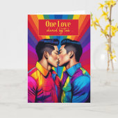 Partner Gay Jubileum Rainbow Aziatisch Amerikaans Kaart (Gele Bloem)