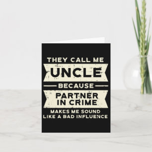 Partner in Crime Bad Invloed Funny Fathers Day M Kaart