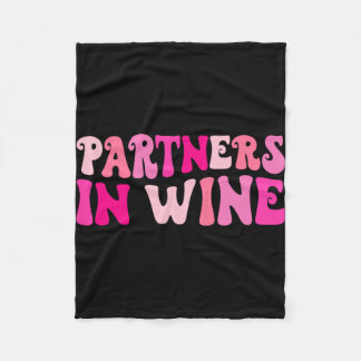 Partner in het drinken van wijn vrijgezellenfeest  fleece deken