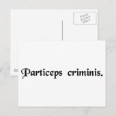 Partner in misdaad. briefkaart (Voorkant / Achterkant)