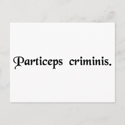 Partner in misdaad. briefkaart (Voorkant)