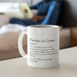 Partner In Misdaad Foto Vriendje Gift Koffiemok<br><div class="desc">Partner-in-Crime: Definitie: De handlanger in alle avonturen van het leven, samenzweerderend om van elke dag een spannend hoofdstuk in ons gedeelde verhaal te maken. Voeg je namen en eventuele andere aanpassingen toe aan de tekst van deze aangepaste mok voor je vriend. U kunt elk woord tekst wijzigen en aanpassen om...</div>