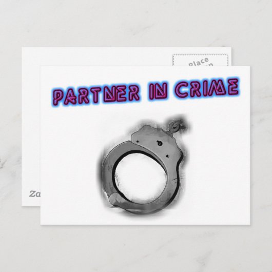 Partner in misdaad, linkerhandboff briefkaart (Voorkant / Achterkant)