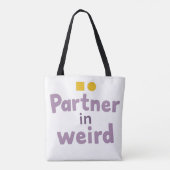 Partner in raar tote bag (Achterkant)