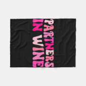 Partner in wijn drinken vrijgezellenfeest match fleece deken (Voorkant (Horizontaal))