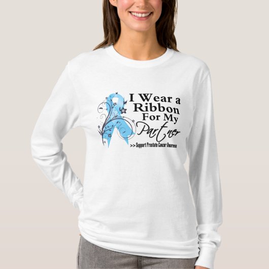 Partner Prostate Cancer Ribbon T-shirt (Voorkant)