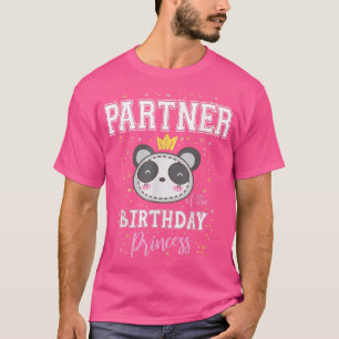 Partner van de Birthday prinses Cute Panda Beer B T-shirt