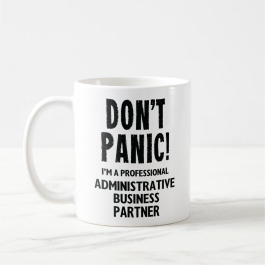 partner van een administratief bedrijf koffiemok (Links)