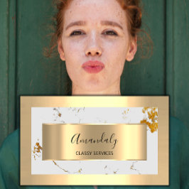 Partnermarketing consultancy Gold-vormig marmer Visitekaartje