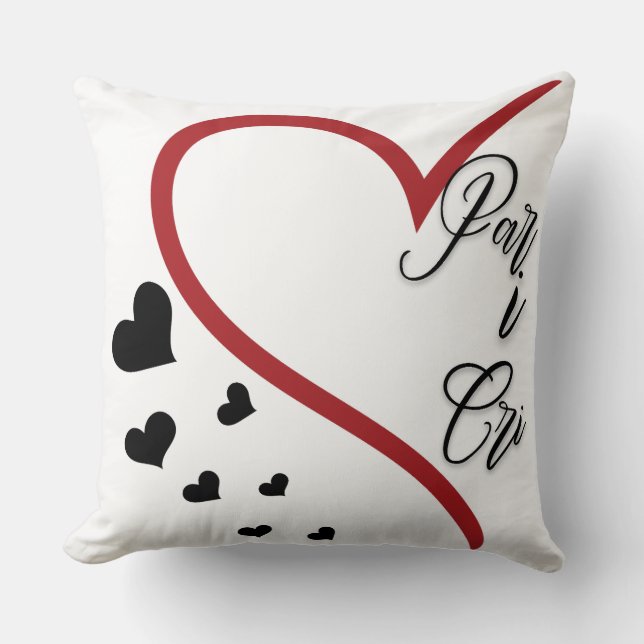 Partnerontwerp; Geschenk voor geliefde Kussen (Voorkant)