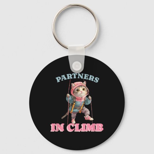 Partners Bij Klimmen Funny Rots Climbing Design Vo Sleutelhanger (Voorkant)