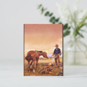 Partners', Charles M. Russell_Art van Amerika Briefkaart (Staand voorkant)