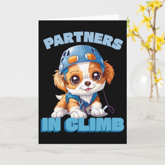 Partners In Climb Funny Rock Climbing Design For A Kaart (Gele Bloem)