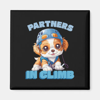 Partners In Climb Funny Rock Climbing Design For A Magneet