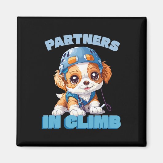 Partners In Climb Funny Rock Climbing Design For A Magneet (Voorkant)