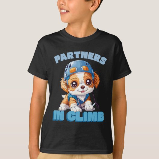 Partners In Climb Funny Rock Climbing Design For A T-shirt (Voorkant)
