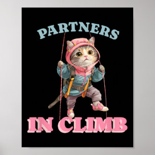 Partners In Climb Grappig Klimmen Design Voor Een Poster
