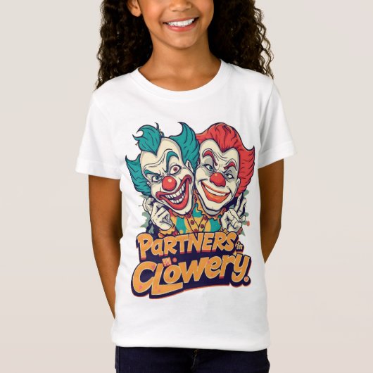 Partners in Clowery (Funny Clown Pun) T-shirt (Voorkant)