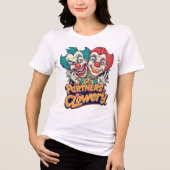 Partners in Clowery (Funny Clown Pun) Tri-Blend Shirt (Voorkant)
