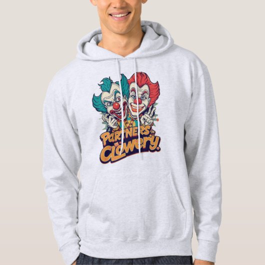 Partners in Clowery (Grappige Clownspelling) Hoodie (Voorkant)