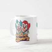 Partners in Clowery (Grappige Clownspelling) Koffiemok (Voorkant links)