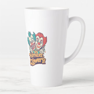 Partners in Clowery (Grappige Clownspelling) Latte Mok