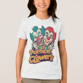 Partners in Clowery (Grappige Clownspelling) Tri-Blend Shirt (Voorkant)