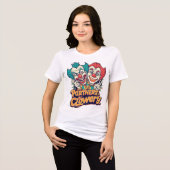 Partners in Clowery (Grappige Clownspelling) Tri-Blend Shirt (Voorkant volledig)