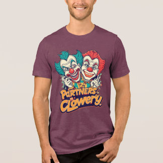 Partners in Clowery (Grappige Clownspelling) Tri-Blend Shirt